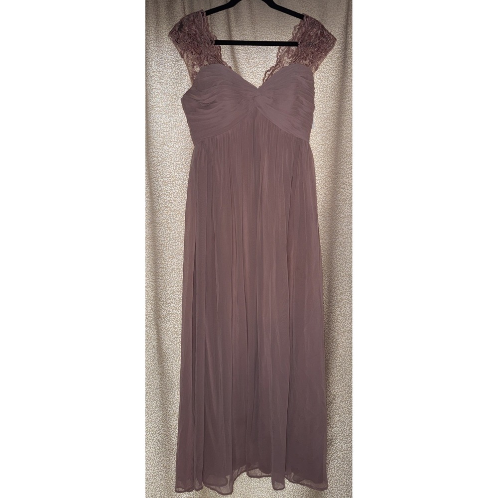 Azazie Basset Bridesmaid Dusty Rose A-Line‎ Sweetheart Neckline Chiffon Dress
